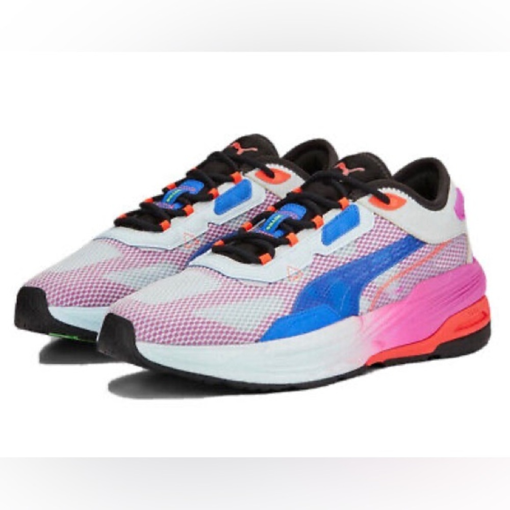 PUMA Extent Nitro Ultraviolet Nitro Blue-Fiery Coral Running Sneakers Men's sz 8